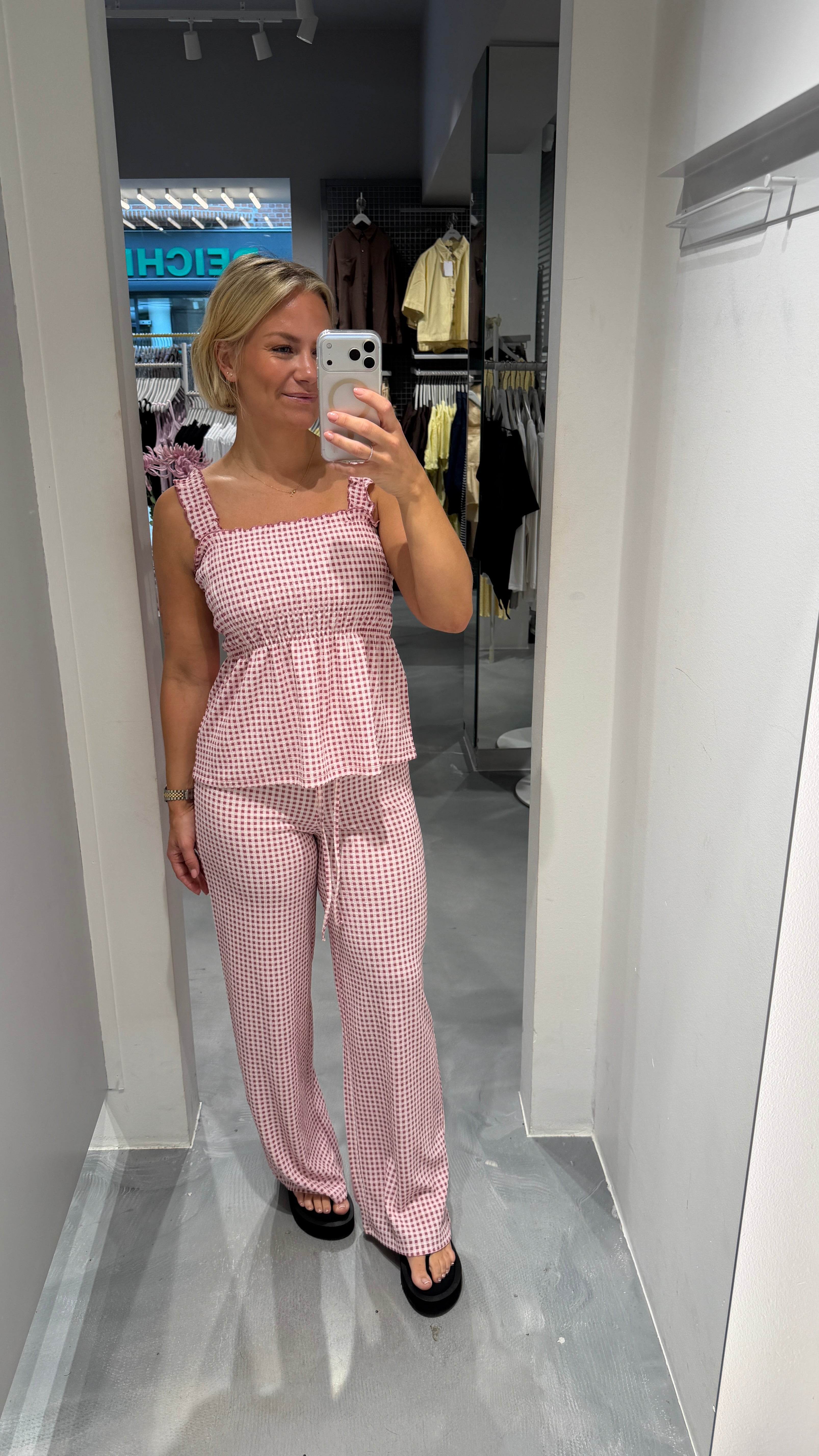PCMALLI Trousers - Roseate Spoonbill